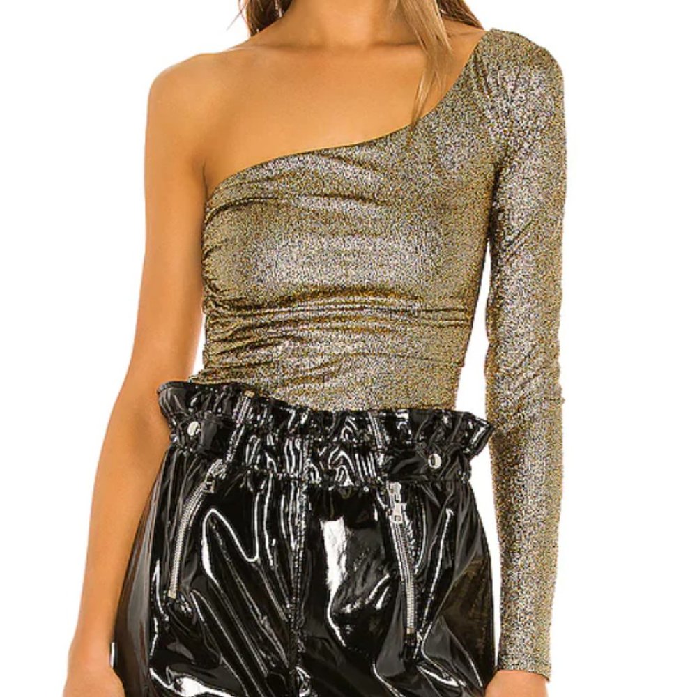 h.ours Leslie Top in Gold size small